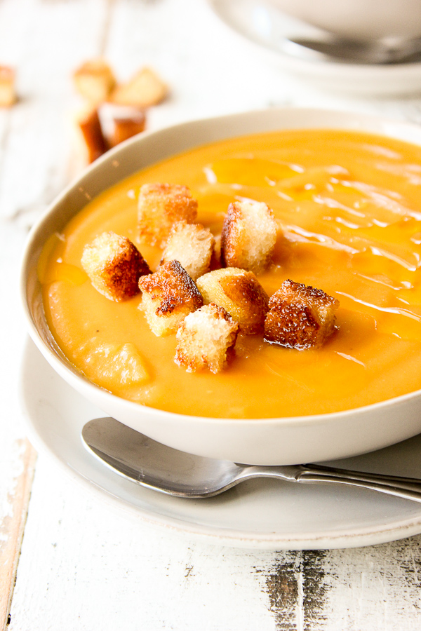 Sweet Potato Bisque with Truffle Oil - Lisa's Dinnertime Dish