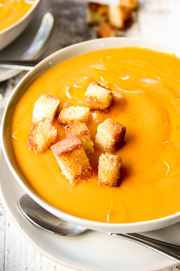 Sweet Potato Bisque with Truffle Oil - Lisa's Dinnertime Dish