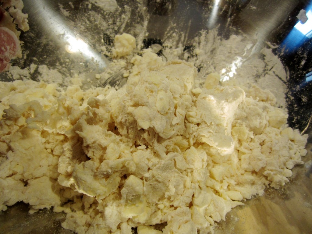 puff pastry dough after adding water