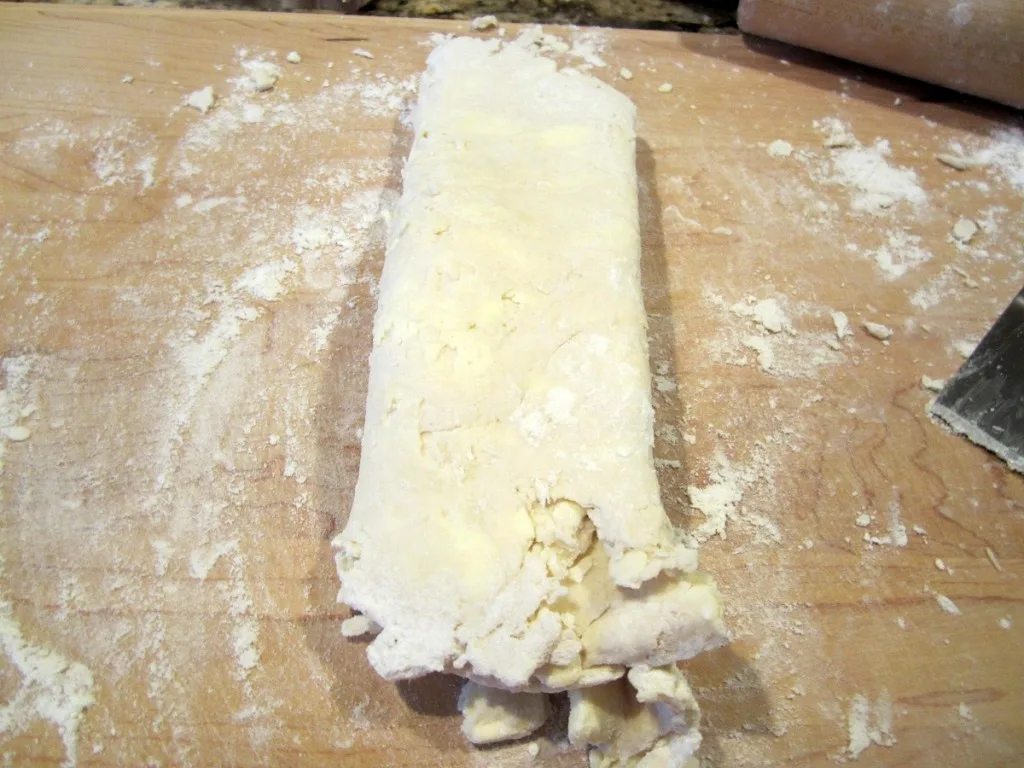 puff pastry ready to be rolled out a second time