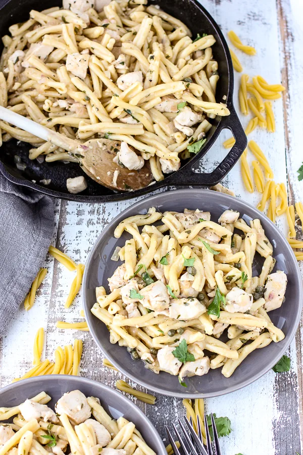 Chicken Piccata Pasta Toss, a Family Favorite