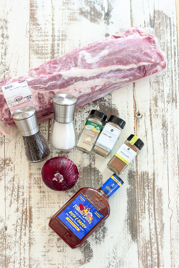 Photo of ingredients used in the Baby Back Rib recipe.