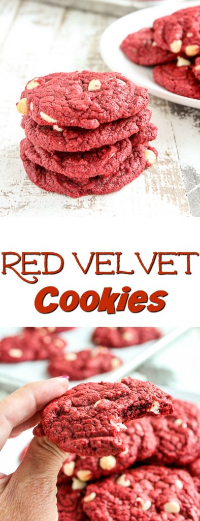 These red velvet cookies are delicious soft and chewy and with an easy shortcut are ready in just 20 minutes.
