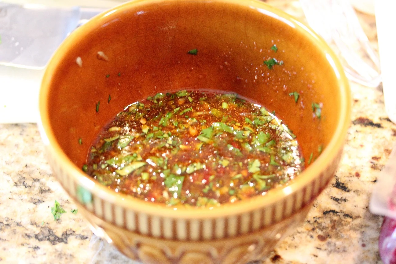 marinade whisked together in a bowl