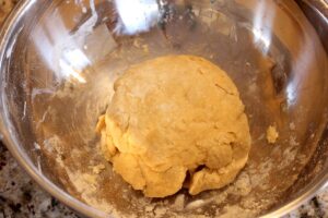 The dough after it's been formed into a ball