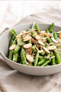 green beans with shallots and almonds