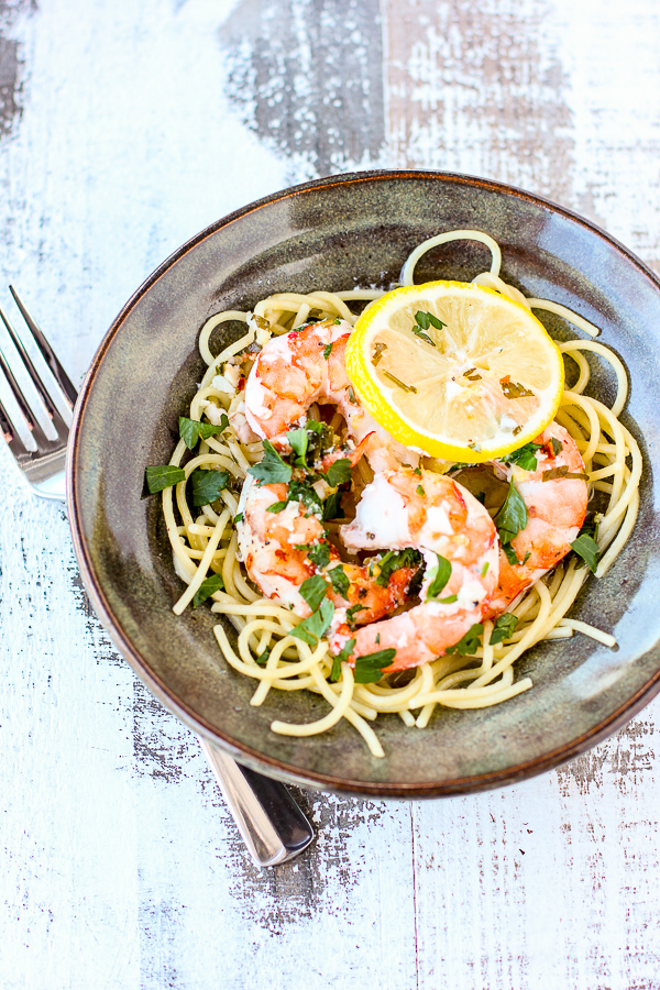 Shrimp Scampi in Parchment