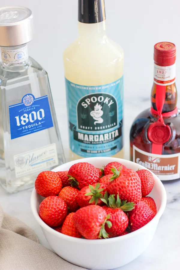 Ingredients used to make the margaritas