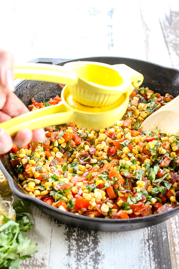 Fiesta Corn Saute it packs incredible flavor with sweetness from the corn, a hint of spice from chili powder and a smoky finish from smoked paprika.