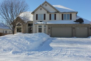 picture of a house with snow