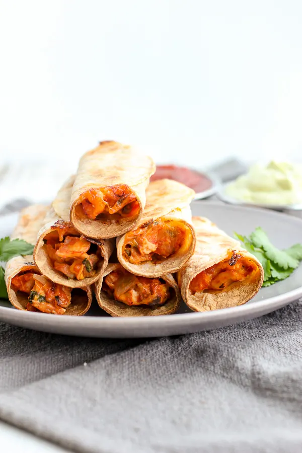 Baked Chicken Taquitos 