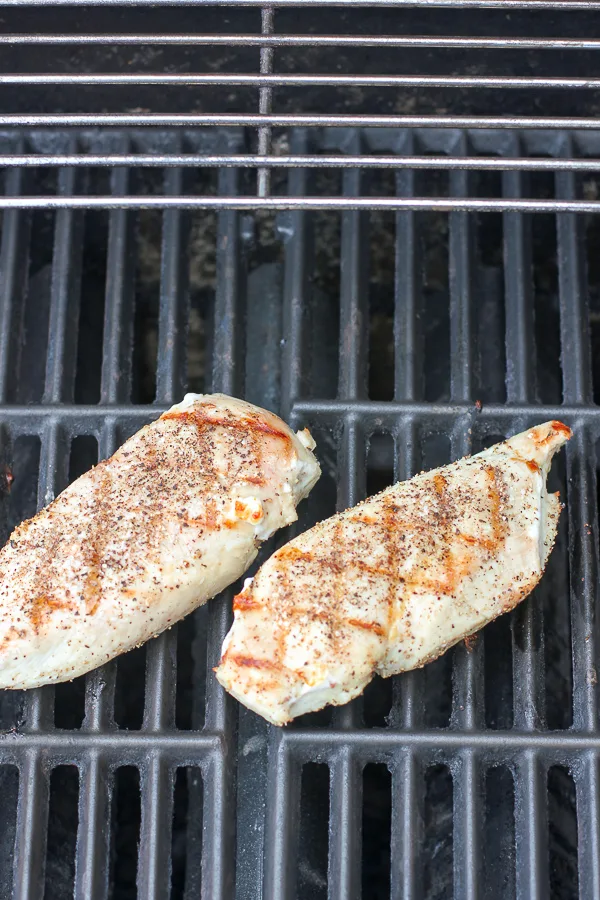 Chicken breasts on the grill