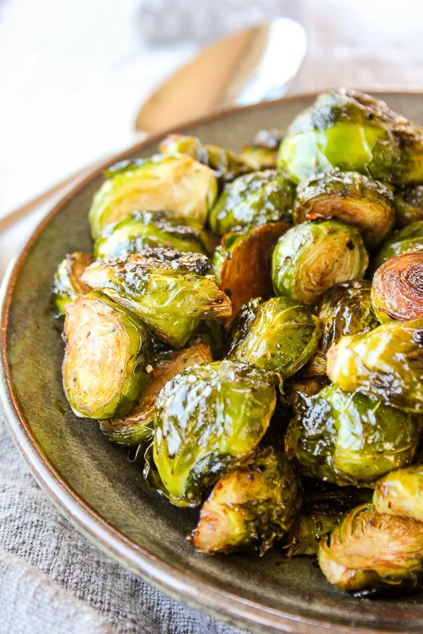 Balsamic Glazed Roasted Brussels Sprouts