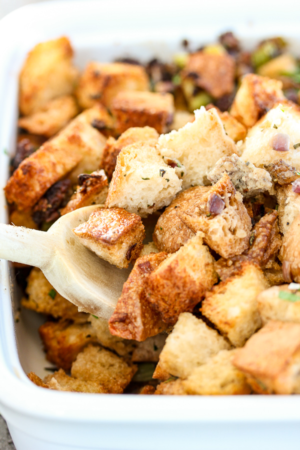 Sourdough Sausage Stuffing - Lisa's Dinnertime Dish