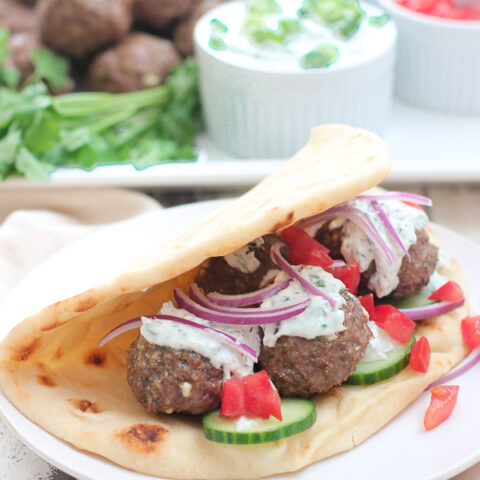 Lamb Meatballs with Tzatziki Sauce - Lisa's Dinnertime Dish