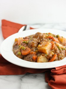 Classic Beef stew served in a bowl