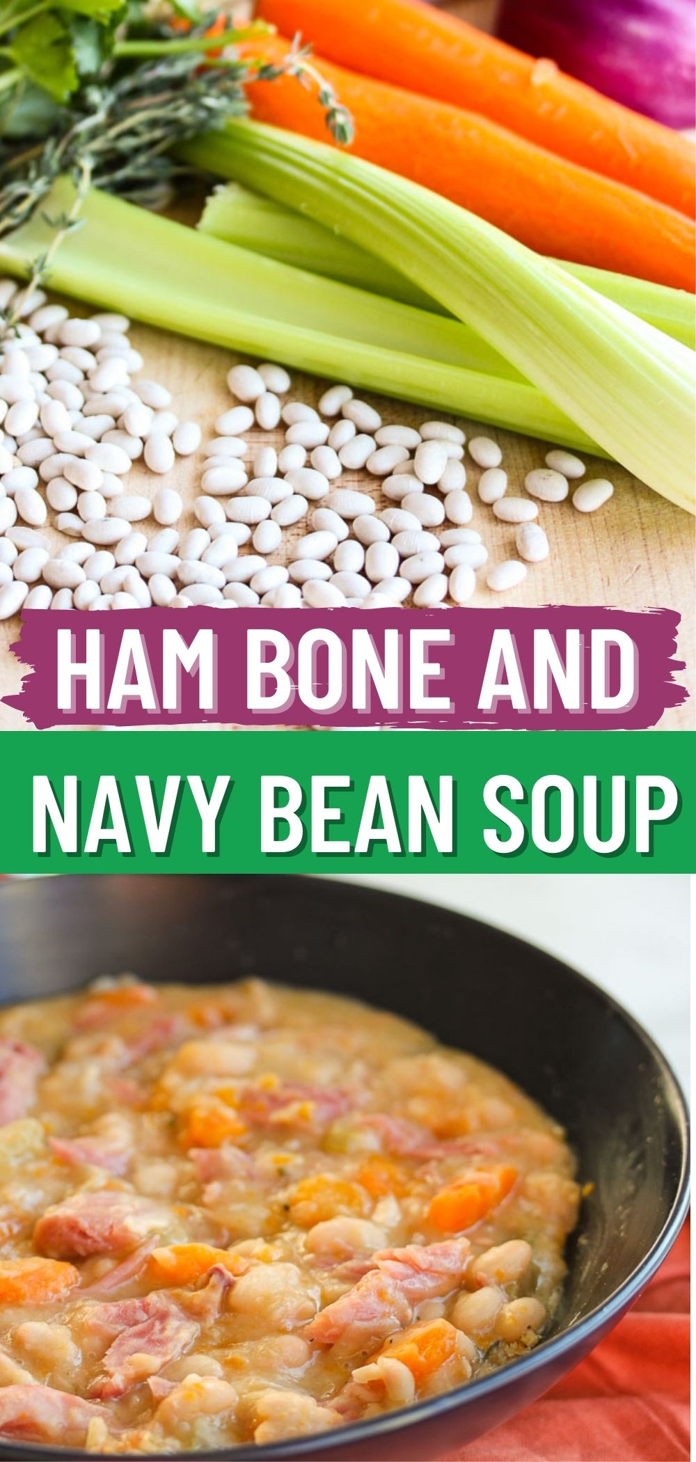 Slow Cooker Ham Bone and Navy Bean Soup - Lisa's Dinnertime Dish