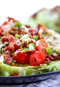 Close up of wedge salad