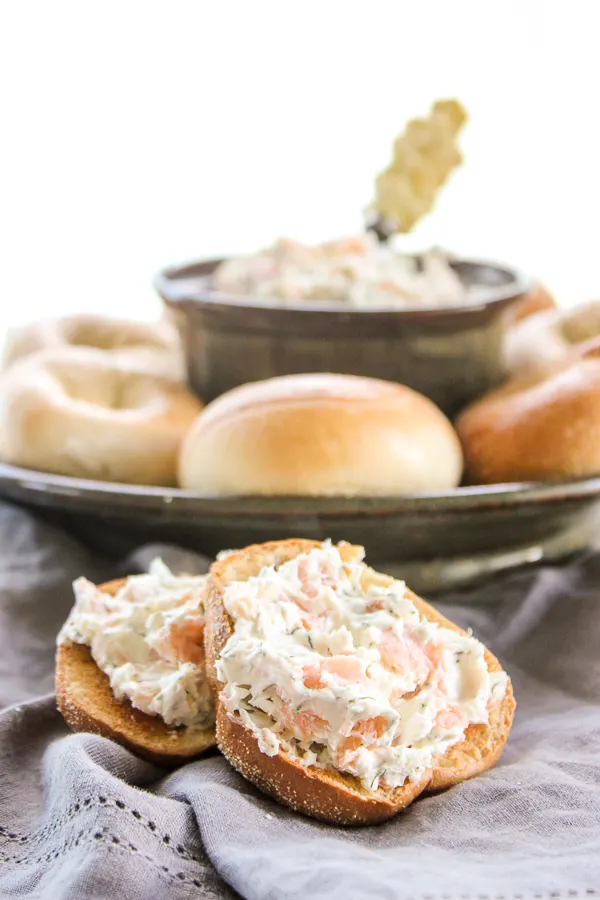 Smoked Salmon & Cream Cheese Brioche Bagel