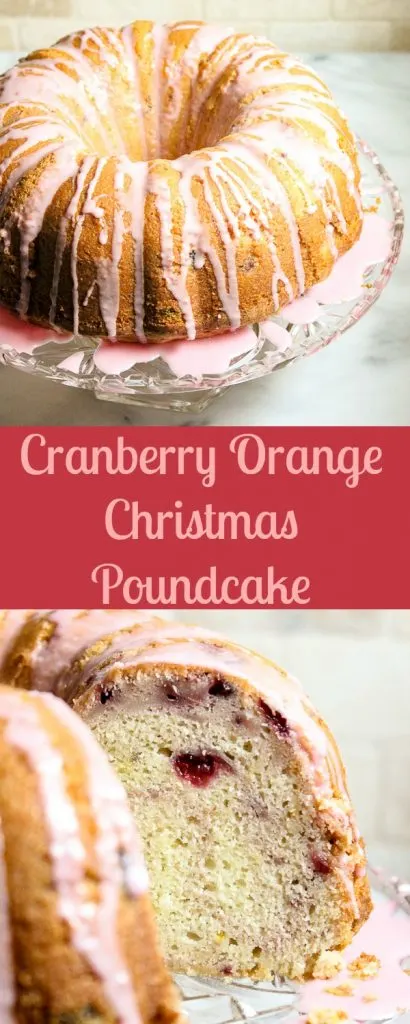 Cranberry Orange Christmas Poundcake
