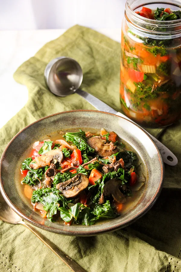 A homemade stock along with a variety of nutrition packed vegetables make this Vegetable Beef Detox Soup a delicious bowl of goodness.