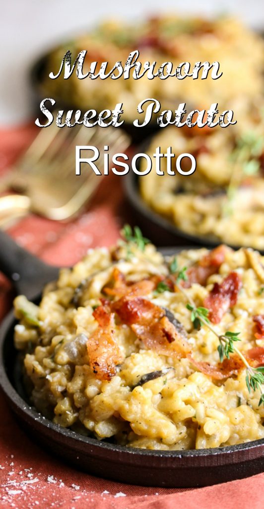Shiitake mushrooms and sweet potatoes combine to create amazing flavor in this creamy, scrumptious mushroom sweet potato risotto. . It's perfect for both family dinners and entertaining.