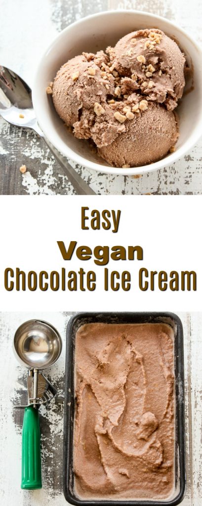 This vegan chocolate ice cream takes just four simple ingredients, yet it's full of deep, creamy chocolaty flavor.  And with no refined sugar, it's a guilt- free summer treat.