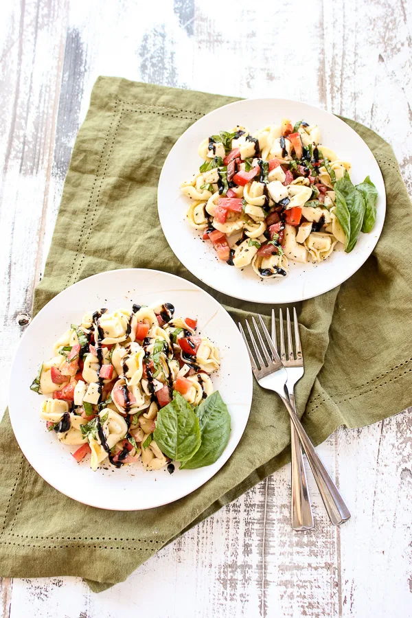 Tortellini Caprese Salad Cups