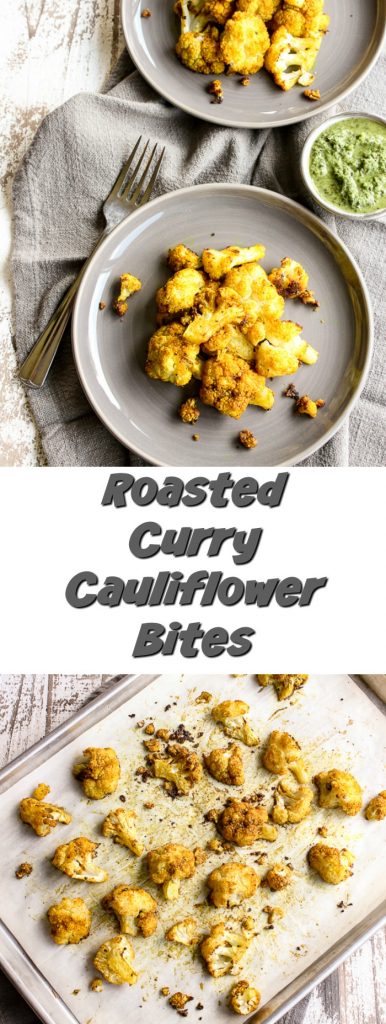 These flavorful Roasted Curry Cauliflower Bites are ready in under 30 minutes and make a perfect healthy side dish or appetizer.