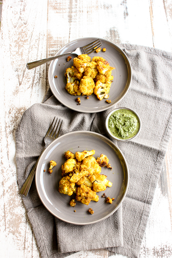 These flavorful Roasted Curry Cauliflower Bites are ready in under 30 minutes and make a perfect healthy side dish or appetizer.