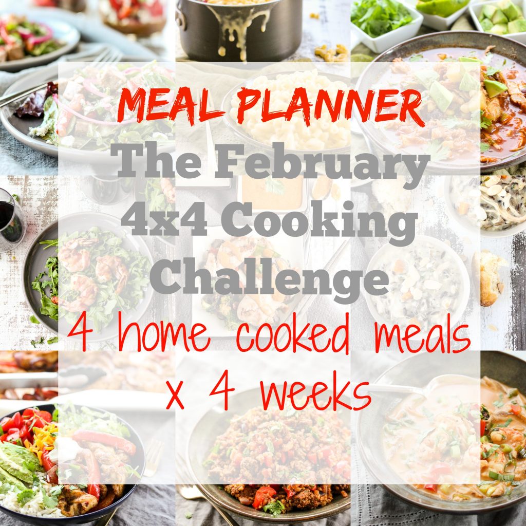 The 4x4 February Cooking Challenge Meal Planning Guide