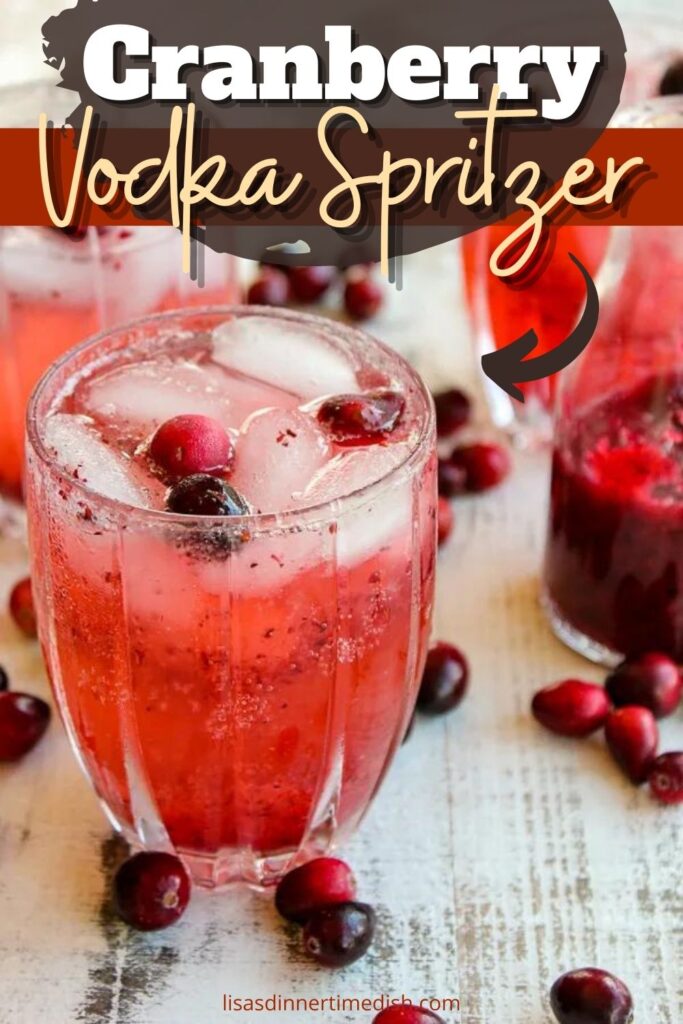 Cranberry vodka spritzer