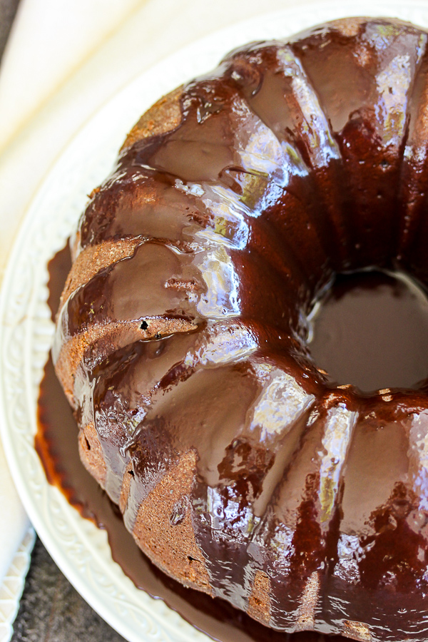 Death by Chocolate Pound Cake with Chocolate Ganache