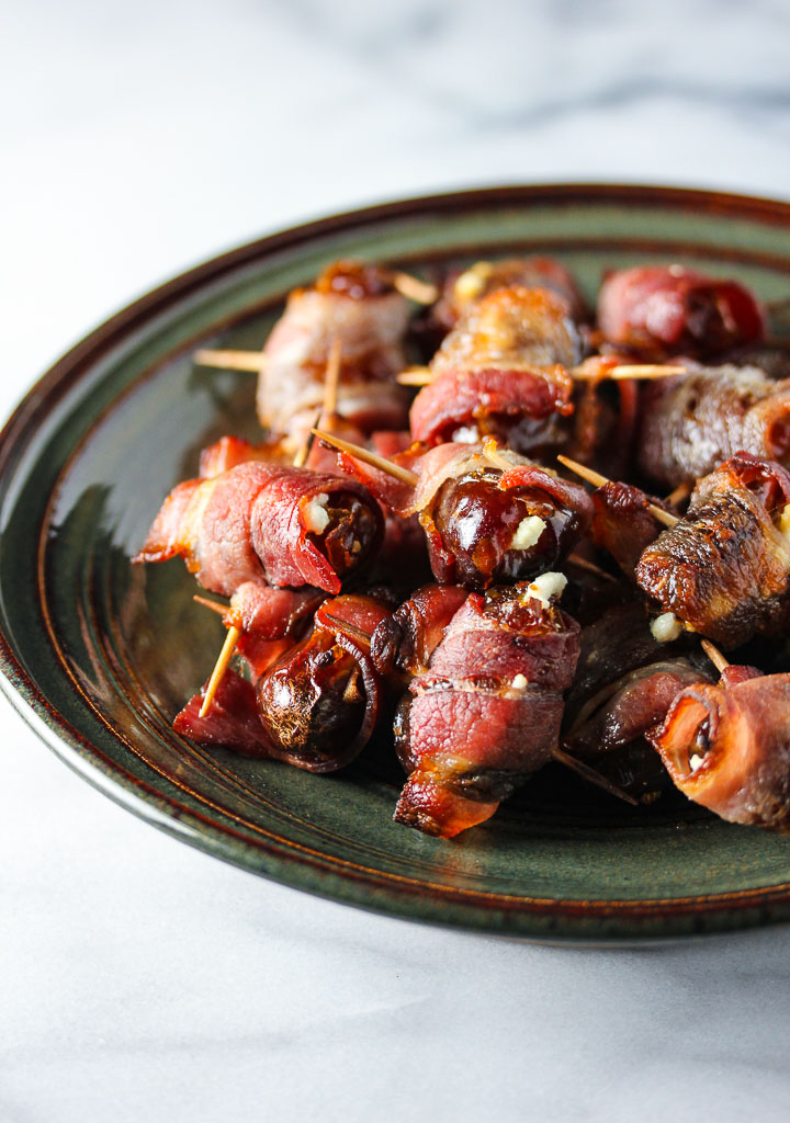 Bacon Wrapped Goat Cheese Stuffed Dates Recipe