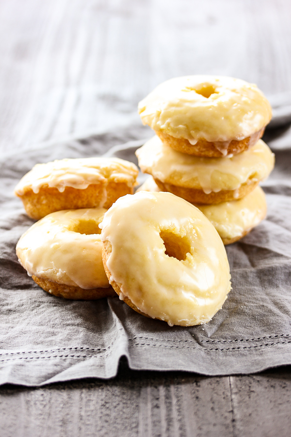 Baked Lemon Glazed Donuts