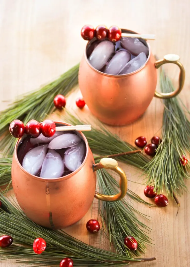 Cranberry Christmas Mule - A Great Holiday Drink