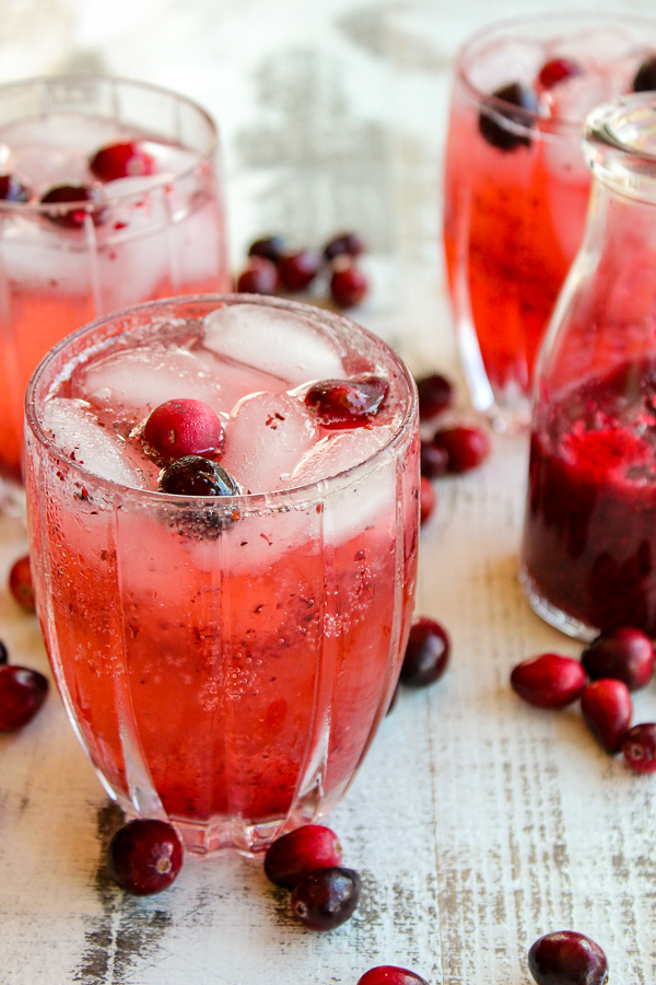 Cranberry Vodka Spritzer - A Holiday Cocktail Recipe
