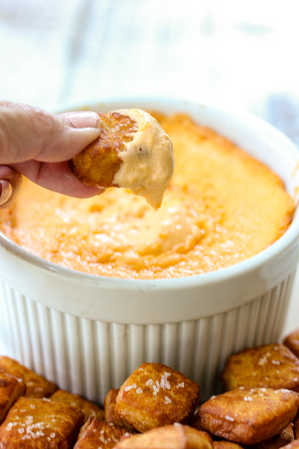 Garlic Cheese Sauce and Pretzel Bites Recipe