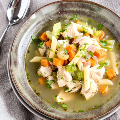 Weeknight Chicken Noodle Soup - Red and Honey