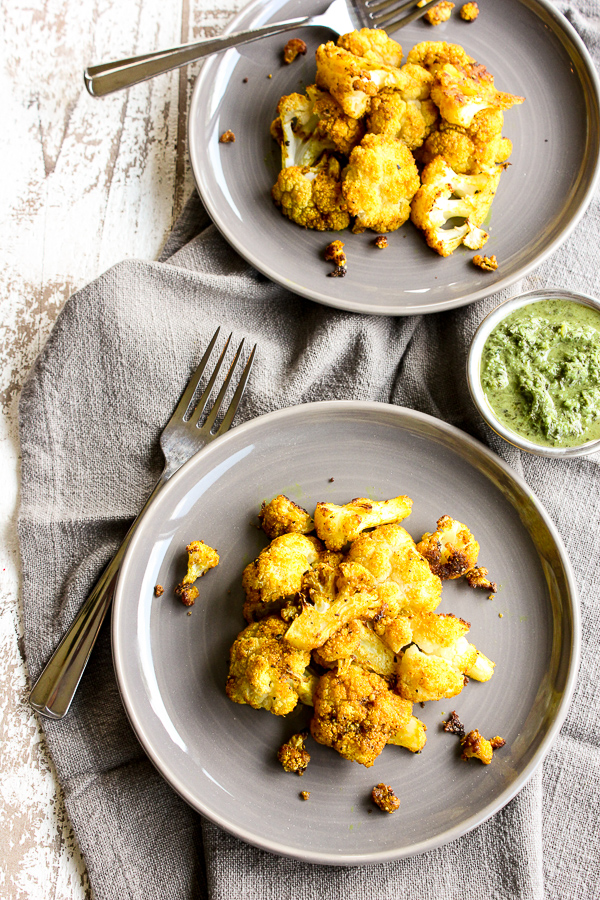 Roasted Curry Cauliflower Bites