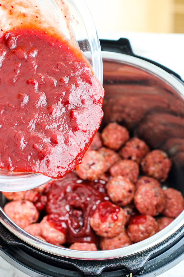 Instant Pot Cranberry Barbecue Meatballs