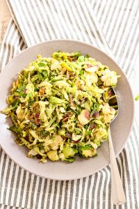 Shredded Brussels Sprouts with Spicy Mustard Vinaigrette - Lisa's ...