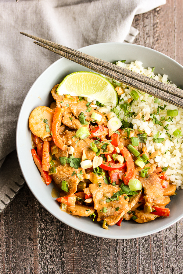 Easy Thai Peanut Pork Stir Fry - Lisa's Dinnertime Dish