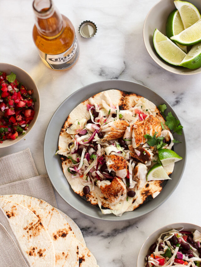 Grilled Fish Tacos with Southwestern Slaw Story